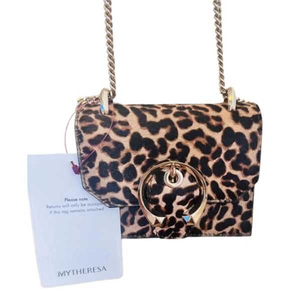 Jimmy Choo Brown and Black Mini Bag with Chain Strap - Picture 3 of 4